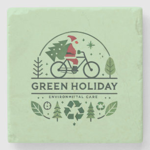 Dessous-de-verre En Pierre Décor de Noël écologique Green Holiday Art