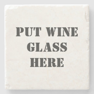 Dessous-de-verre En Pierre Dégustation de vin amusante