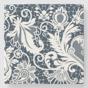 Dessous-de-verre En Pierre Dentelle blanche 2