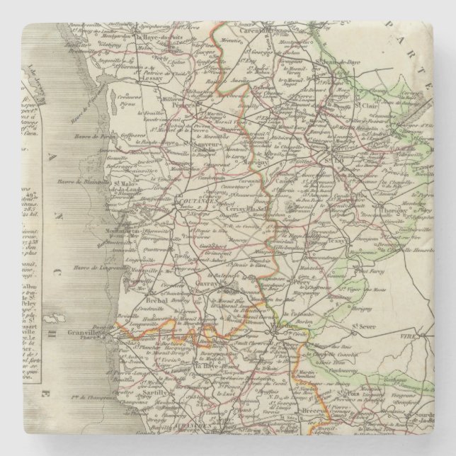 Dessous-de-verre En Pierre Département toute douille (Devant)