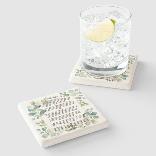 Dessous-de-verre En Pierre Desiderata par Max Ehrmann (Côté)