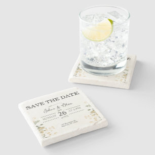 Dessous-de-verre En Pierre Design Minimaliste Moderne Enregistrez La Date