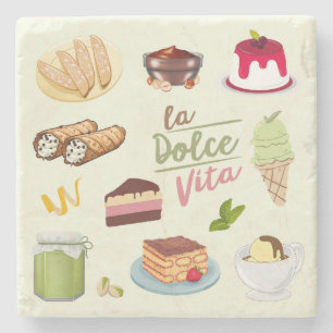 Dessous-de-verre En Pierre Desserts Italiens Sucreries
