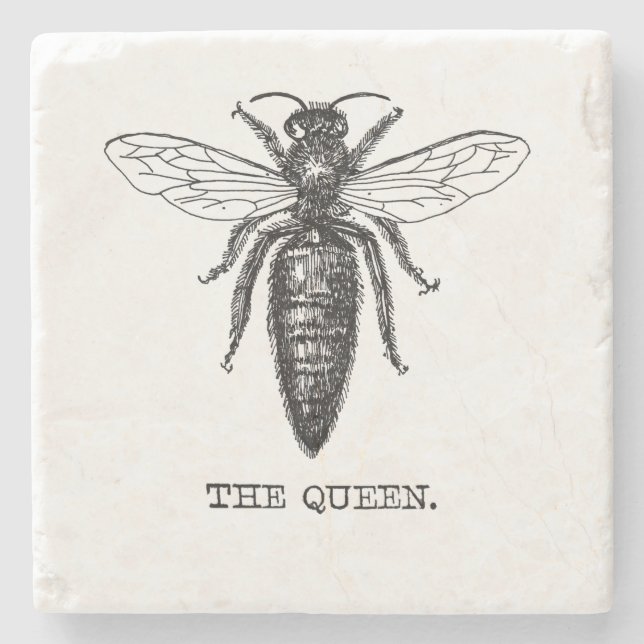 Dessous-de-verre En Pierre Dessin classique de l'illustration de Queen Bee (Devant)