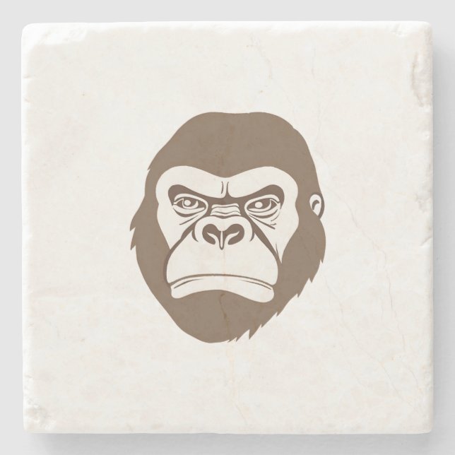 Dessous-de-verre En Pierre Dessin de dessin de Gorilla (Devant)
