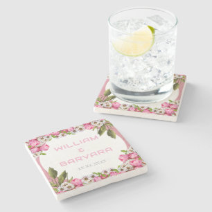 Dessous-de-verre En Pierre Dessin de dessous de verre à boire floral élégant