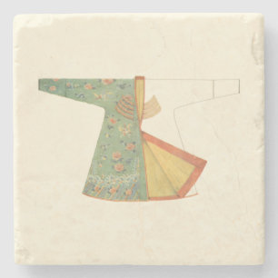 Dessous-de-verre En Pierre Dessin de kimono demi-fini