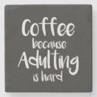 Dessous de verre à café drôle et mignon