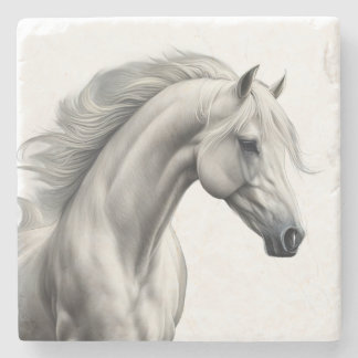 Dessous-de-verre En Pierre Dessous de verre à cheval blanc