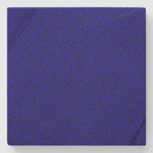 Dessous-de-verre En Pierre Dessous de verre bleus de grès de spirales