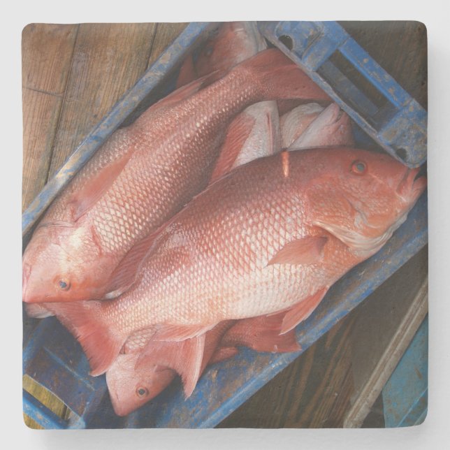 Dessous-de-verre En Pierre dessous de verre Carré Red Snapper (Devant)