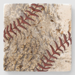 Dessous-de-verre En Pierre Dessous de verre de baseball rustique Dessous de v