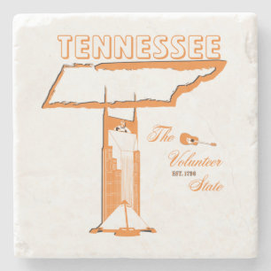 Dessous-de-verre En Pierre Dessous de verre de boissons du Tennessee