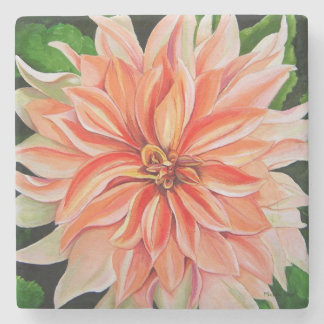 Dessous-de-verre En Pierre Dessous de verre de fleur de dahlia par Michelle