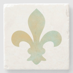 Dessous-de-verre En Pierre Dessous de verre de French Fleur de Lis Stone d'or