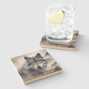 Dessous-de-verre En Pierre Dessous de verre de grès de Wolf Yellowstone