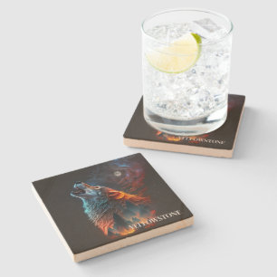 Dessous-de-verre En Pierre Dessous de verre de grès de Wolf Yellowstone