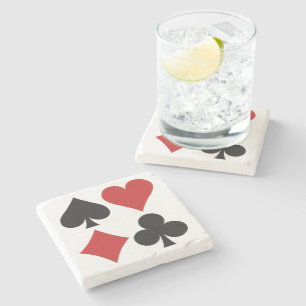 Dessous-de-verre En Pierre Dessous de verre de joueur de carte