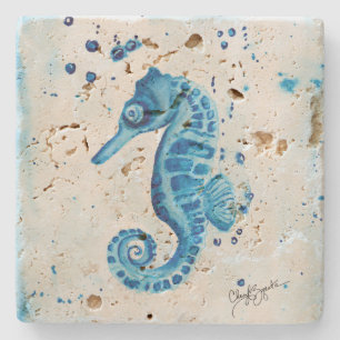 Dessous-de-verre En Pierre Dessous de verre de marbre Sea Horse