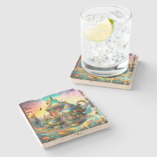 Dessous-de-verre En Pierre Dessous de verre de pierre à plateau d'Imaginaire