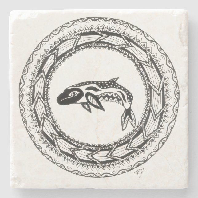 Dessous-de-verre En Pierre Dessous de verre de pierre de baleine (Devant)