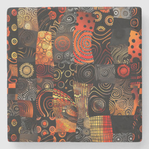 Dessous-de-verre En Pierre Dessous de verre de pierre de Motif Tribal Africai