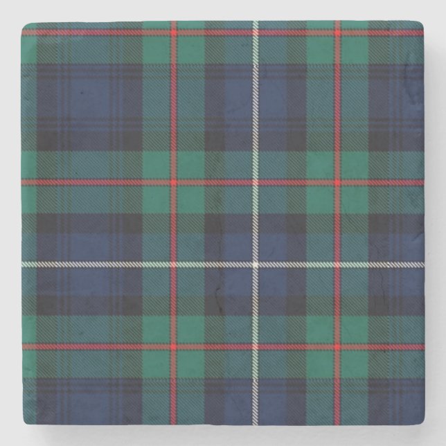 Dessous-de-verre En Pierre Dessous de verre de pierre de plaid de tartan de (Devant)