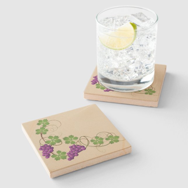 Dessous-de-verre En Pierre Dessous de verre de pierre de raisins (Côté)