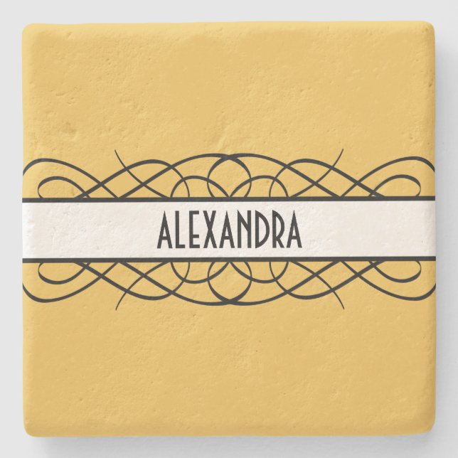 Dessous-de-verre En Pierre Dessous de verre de pierre d'ivoire déco (Devant)