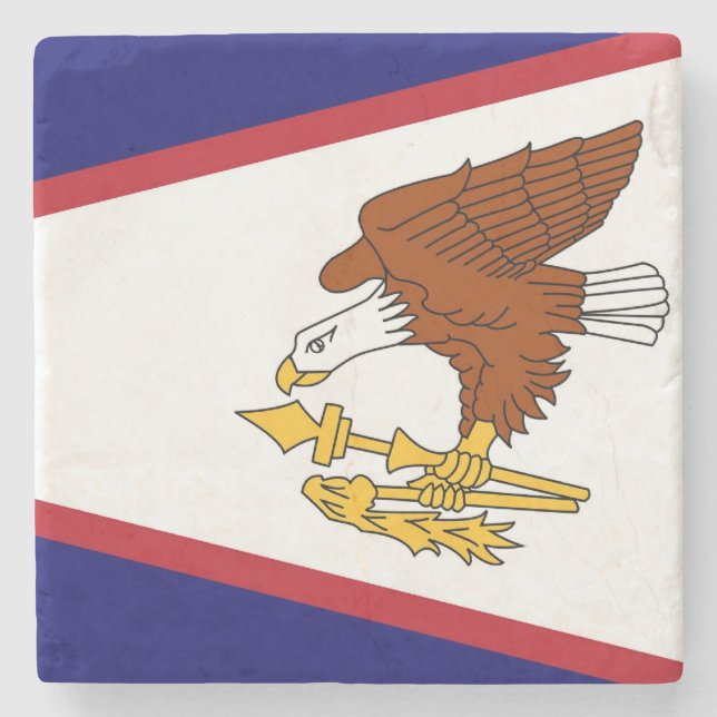 Dessous-de-verre En Pierre Dessous de verre de pierre patriotique avec drapea (Devant)