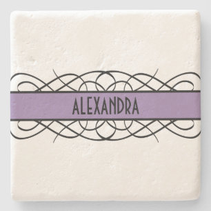 Dessous-de-verre En Pierre Dessous de verre de pierre pourpre déco