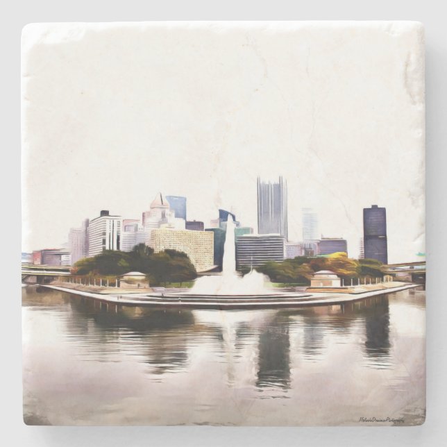Dessous-de-verre En Pierre Dessous de verre de Pittsburgh (Devant)