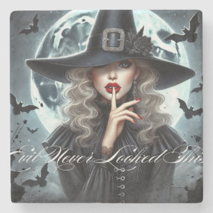 Dessous-de-verre En Pierre Dessous de verre de Pleine lune Evil Witch