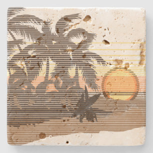 Dessous-de-verre En Pierre Dessous de verre du bar Tiki hawaïen à grande rayu
