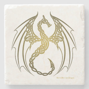 Dessous-de-verre En Pierre Dessous de verre du dragon celtique