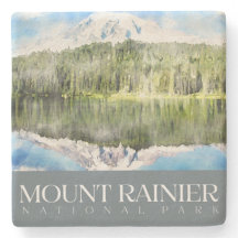 Dessous de verre du Mont Rainier, Dessous de verre