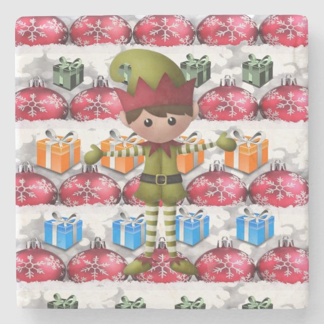 Dessous-de-verre En Pierre Dessous de verre Elf Marble Pierre Noël (Devant)