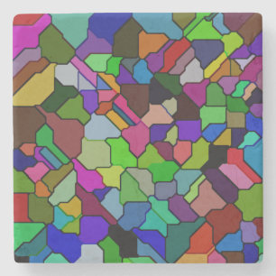 Dessous-de-verre En Pierre Dessous de verre en marbre carrelé en verre tendu