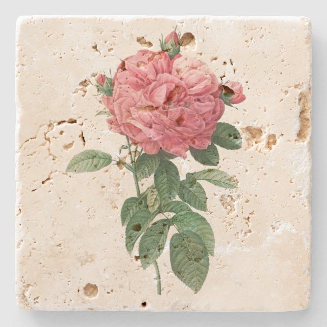 Dessous-de-verre En Pierre DESSOUS DE VERRE EN PIERRE : BLOSSOM rose (Devant)