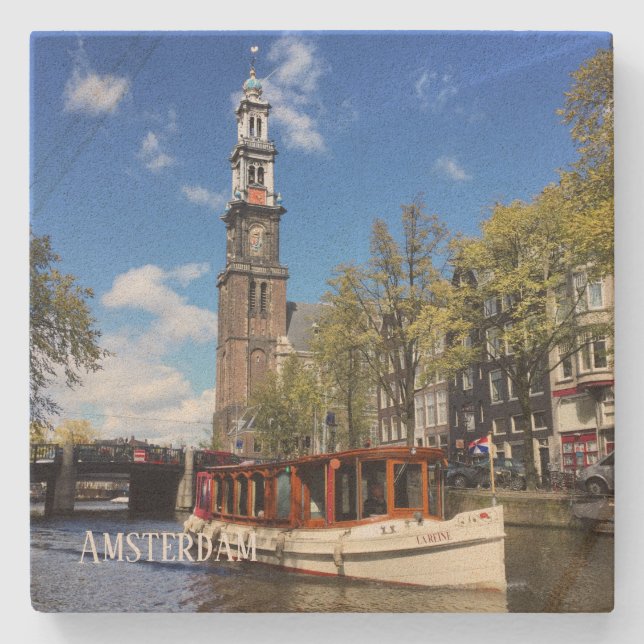 Dessous-de-verre En Pierre Dessous de verre en pierre canal d'Amsterdam (Devant)