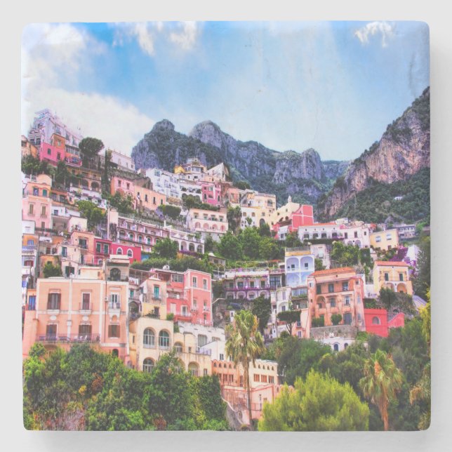 Dessous-de-verre En Pierre Dessous de verre en pierre coloré Positano Italie (Devant)