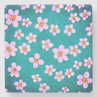 Dessous-de-verre En Pierre Dessous de verre en pierre de cerisier en fleurs