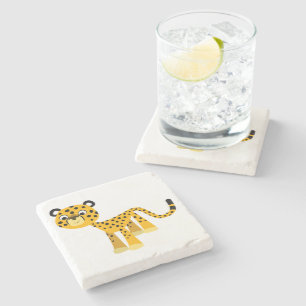 Dessous-de-verre En Pierre Dessous de verre en pierre de Cheetah, joli dessin