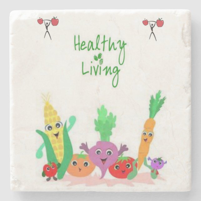 Dessous-de-verre En Pierre Dessous de verre en pierre de marbre (Devant)