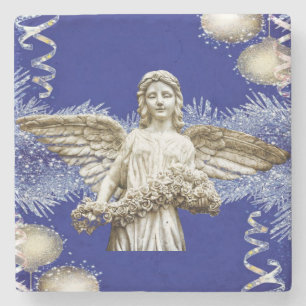 Dessous-de-verre En Pierre Dessous de verre en pierre de marbre de Noël, Ange