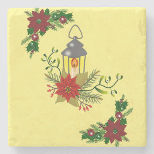 Dessous-de-verre En Pierre Dessous de verre en pierre de marbre de Noël, boug