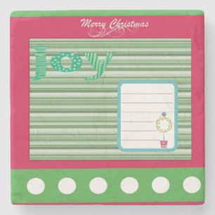 Dessous-de-verre En Pierre Dessous de verre en pierre de marbre de Noël, Dess