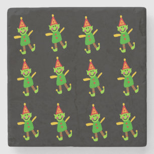 Dessous-de-verre En Pierre Dessous de verre en pierre de marbre de Noël, Elfe