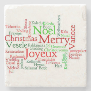 Dessous-de-verre En Pierre Dessous de verre en pierre de marbre de Noël, Joye