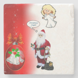 Dessous-de-verre En Pierre Dessous de verre en pierre de marbre de Noël, Père